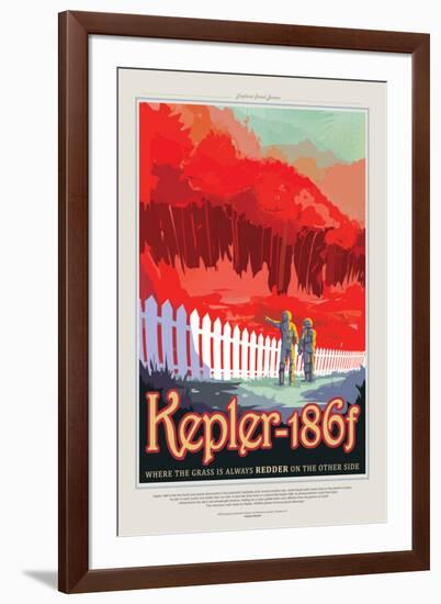 NASA/JPL: Visions Of The Future - Kepler-186F-null-Framed Art Print