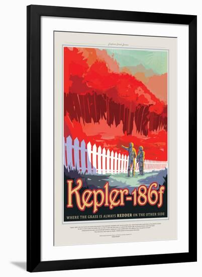 NASA/JPL: Visions Of The Future - Kepler-186F-null-Framed Art Print