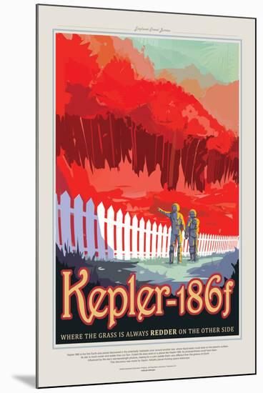 NASA/JPL: Visions Of The Future - Kepler-186F-null-Mounted Art Print