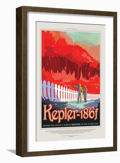 NASA/JPL: Visions Of The Future - Kepler-186F-null-Framed Art Print