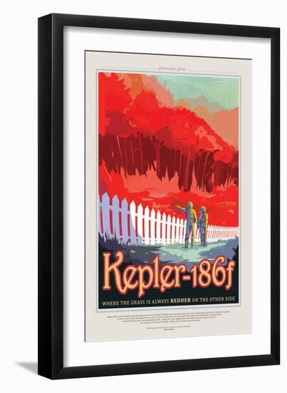 NASA/JPL: Visions Of The Future - Kepler-186F-null-Framed Art Print