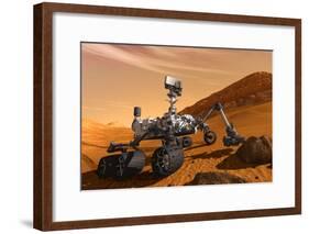 NASA Mars Curiosity Rover Spacecraft Poster-null-Framed Poster