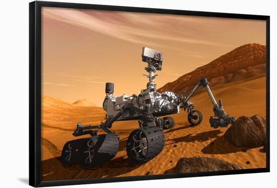 NASA Mars Curiosity Rover Spacecraft Poster-null-Framed Poster