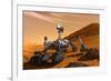 NASA Mars Curiosity Rover Spacecraft-null-Framed Art Print