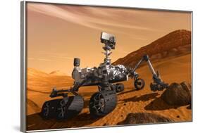 NASA Mars Curiosity Rover Spacecraft-null-Framed Art Print