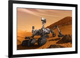 NASA Mars Curiosity Rover Spacecraft-null-Framed Art Print