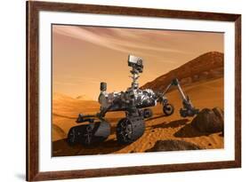 NASA Mars Curiosity Rover Spacecraft-null-Framed Art Print