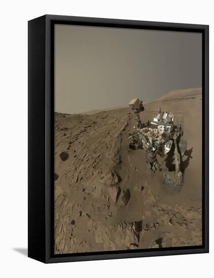 Nasa's Curiosity Mars Rover on Planet Mars-null-Framed Stretched Canvas