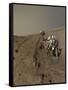 Nasa's Curiosity Mars Rover on Planet Mars-null-Framed Stretched Canvas