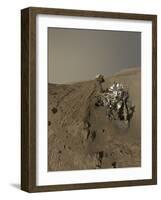 Nasa's Curiosity Mars Rover on Planet Mars-null-Framed Photographic Print