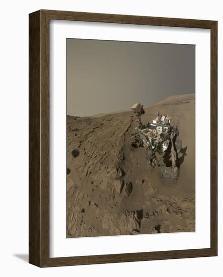 Nasa's Curiosity Mars Rover on Planet Mars-null-Framed Photographic Print