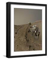 Nasa's Curiosity Mars Rover on Planet Mars-null-Framed Photographic Print