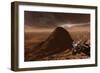 Nasa's Curiosity Rover Climbing to the Summit of Mount Sharp-null-Framed Art Print