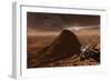 Nasa's Curiosity Rover Climbing to the Summit of Mount Sharp-null-Framed Art Print