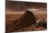 Nasa's Curiosity Rover Climbing to the Summit of Mount Sharp-null-Mounted Art Print