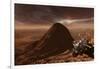 Nasa's Curiosity Rover Climbing to the Summit of Mount Sharp-null-Framed Art Print