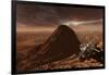 Nasa's Curiosity Rover Climbing to the Summit of Mount Sharp-null-Framed Art Print