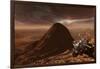 Nasa's Curiosity Rover Climbing to the Summit of Mount Sharp-null-Framed Premium Giclee Print