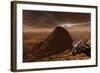 Nasa's Curiosity Rover Climbing to the Summit of Mount Sharp-null-Framed Art Print