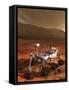 Nasa's Curiosity Rover Samples a Rock on the Floor of Gale Crater-null-Framed Stretched Canvas