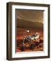 Nasa's Curiosity Rover Samples a Rock on the Floor of Gale Crater-null-Framed Art Print