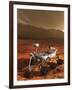 Nasa's Curiosity Rover Samples a Rock on the Floor of Gale Crater-null-Framed Art Print