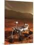 Nasa's Curiosity Rover Samples a Rock on the Floor of Gale Crater-null-Mounted Art Print