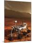 Nasa's Curiosity Rover Samples a Rock on the Floor of Gale Crater-null-Mounted Art Print