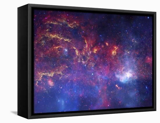 NASA's Great Observatories Examine the Galactic Center Region Space Photo Art Poster Print-null-Framed Stretched Canvas