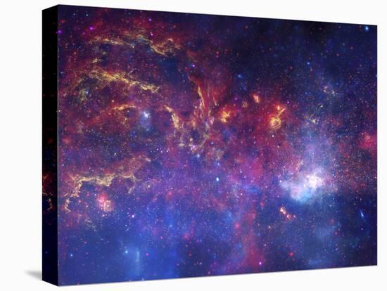 NASA's Great Observatories Examine the Galactic Center Region Space Photo Art Poster Print-null-Stretched Canvas