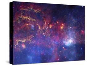 NASA's Great Observatories Examine the Galactic Center Region Space Photo Art Poster Print-null-Stretched Canvas