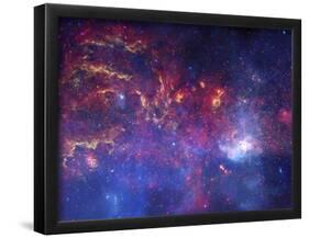 NASA's Great Observatories Examine the Galactic Center Region Space Photo Art Poster Print-null-Framed Poster