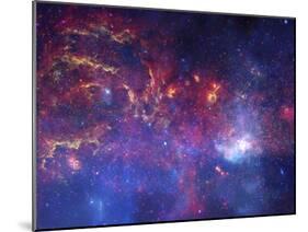 NASA's Great Observatories Examine the Galactic Center Region Space Photo Art Poster Print-null-Mounted Poster