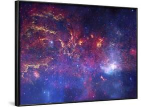 NASA's Great Observatories Examine the Galactic Center Region Space Photo Art Poster Print-null-Framed Poster