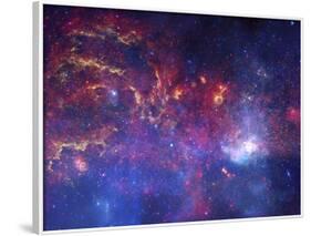 NASA's Great Observatories Examine the Galactic Center Region Space Photo Art Poster Print-null-Framed Poster