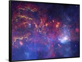 NASA's Great Observatories Examine the Galactic Center Region Space Photo Art Poster Print-null-Framed Poster