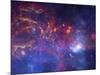 NASA's Great Observatories Examine the Galactic Center Region Space Photo Art Poster Print-null-Mounted Poster