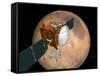 Nasa's Mars Telecommunications Orbiter in Flight around Mars-Stocktrek Images-Framed Stretched Canvas