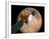 Nasa's Mars Telecommunications Orbiter in Flight around Mars-Stocktrek Images-Framed Photographic Print