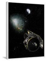 NASA's Spitzer Space Telescope and an Invisible Milky Way Object Called OGLE-2005-SMC-001-Stocktrek Images-Framed Photographic Print