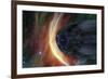 Nasa's Two Voyager Spacecraft Exploring a Turbulent Region of Space-null-Framed Art Print