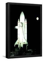NASA Space Shuttle Astronaut Rocket-null-Framed Poster