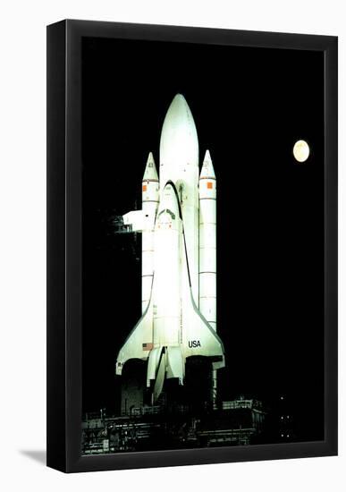 NASA Space Shuttle Astronaut Rocket-null-Framed Poster