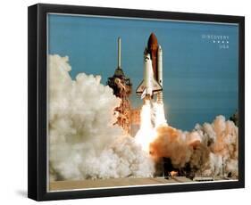 NASA Space Shuttle Blasting Off Early Morning Art Print Poster-null-Framed Poster