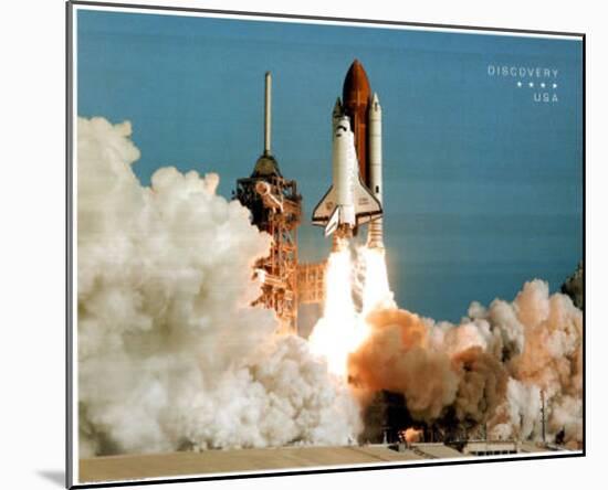 NASA Space Shuttle Blasting Off Early Morning Art Print Poster-null-Mounted Poster