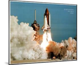 NASA Space Shuttle Blasting Off Early Morning Art Print Poster-null-Mounted Poster
