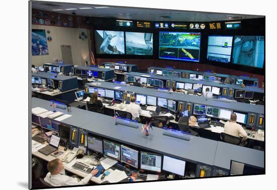 NASA Space Shuttle Flight Control Johnson Space Center Photo Poster-null-Mounted Poster