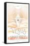 NASA - Venus Travel Poster-Trends International-Framed Stretched Canvas