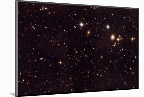 NASA - View of Spiderweb Galaxy Field-null-Mounted Art Print