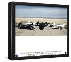 NASA (X-15, F-18, SR-71, X-31, X-29, 1993) Art Poster Print-null-Framed Poster